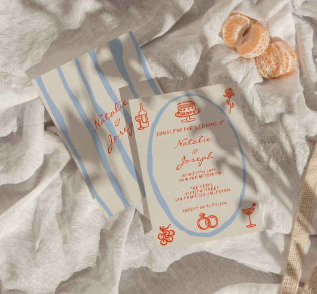 Hand-Drawn Wedding Invitations
